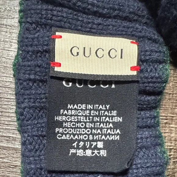 Gucci Red and Green Knit Headband - Picture 4 of 6